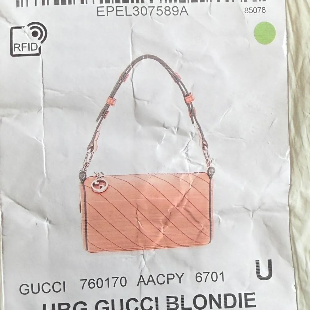 Gucci 760170 Blondie Sakai Green‎ Be PINK Leather Bag